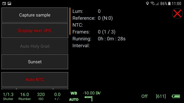 app, zeitraffer, time lapse, qdslrdashboard, startbildschirm, menü, beniedung, anleitung, sonnenaufgang, sonnenuntergang, lrtimelapse