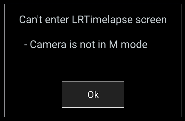 app, zeitraffer, time lapse, qdslrdashboard, startbildschirm, menü, beniedung, anleitung, fehlermeldung, fehler