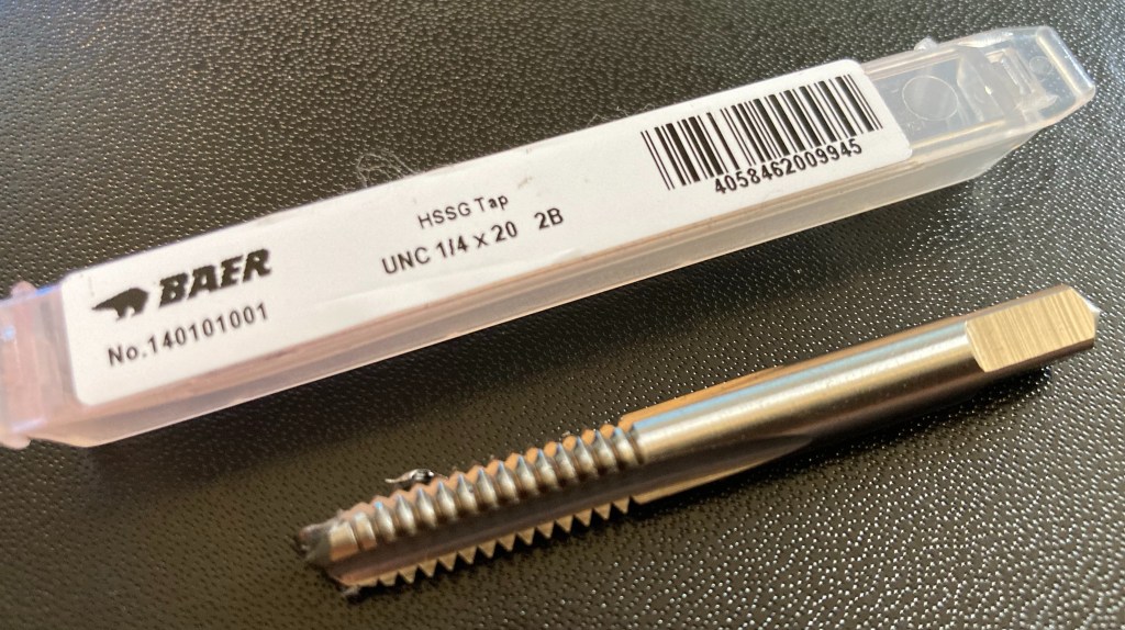 gewinde, bohrer, gleitschiene, ratrig, stabilisieren, slider, winkel. UNC, HSS-G, Zoll, Kameragewinde, 1/4, 20