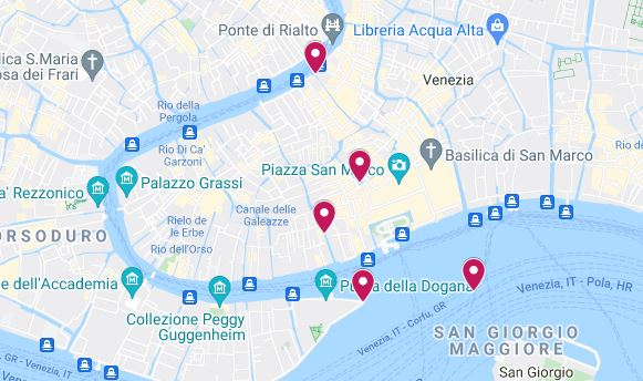 venedig, italien, karte, map, video, zeitraffer, standorte, spots, drehort, position, punkt, lokalität, foto, lage, ort, stelle, location, aufnahme, aufnahmeort, set, filmset