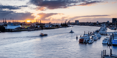 sonnenuntergang, zeitraffer, hamburg, elbe, elphi, elbphilharmonie, hafen, schiffe, wolken, sonne