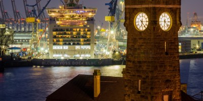 hamburg, zeitraffer, hafen, cruise center, altona, elbe, kräne, burchardkai, Landungsbrücken, pier, dock, nacht, ventura, p&o, blohm, voss, dock 17, trockendock