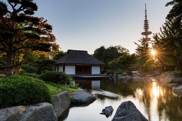 Hamburg, Sonnenuntergang, zeitraffer, time lapse, planten, un, blomen, planten un blomen, fernsehturm