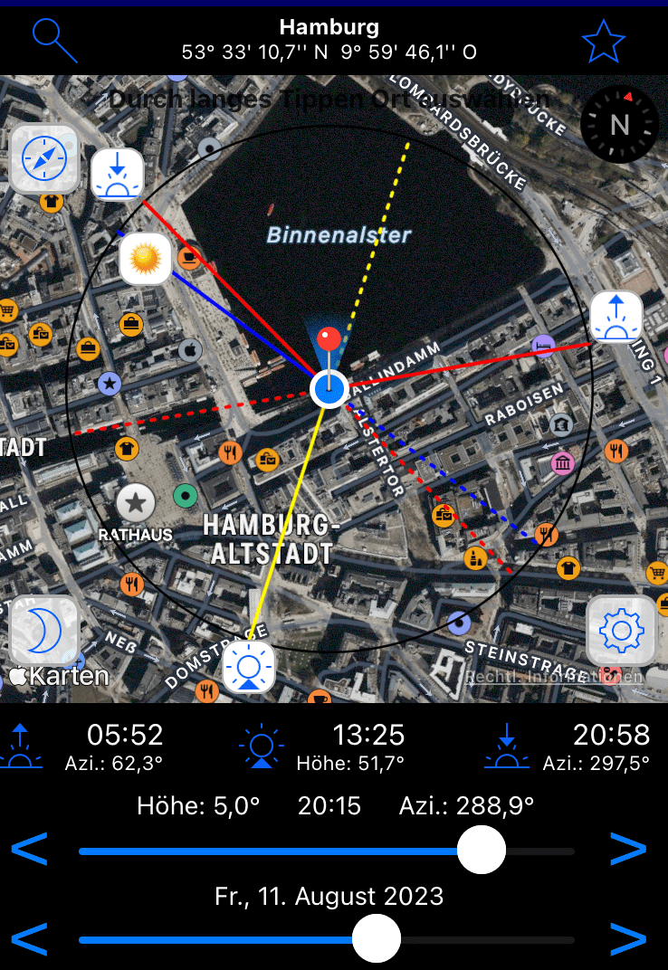 Binnenalster, Hamburg, Time lapse, zeitraffer, alster, sunset, sonnenuntergang, jungfernstieg, city, fernsehturm
