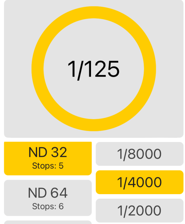 App, Zeitraffer, App, Filter, Filterrechner, Blende, Stop, Stops, Belichtungszeit, ND-Filter, Graufilter