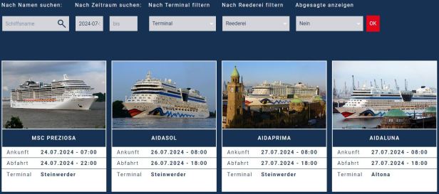 Terminal, Kreuzfahrtschiff, Ankunft, Abfahrt, Hamburg, steinwerder, altona, baakenhöft